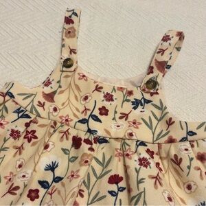 Floral Kids Casual Dress - Cream